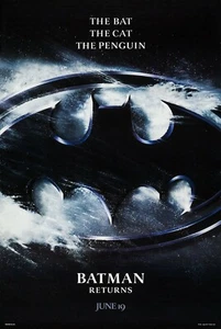 Batman Returns (1992) Movie Poster Advance A, Original, SS, Unused, NM, Rolled - Picture 1 of 1