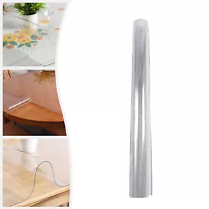 Mantel de PVC transparente 78x42 pulgadas fácil limpieza plástico cubierta de mesa protector contra derrames - Imagen 1 de 7
