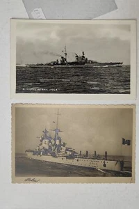 NAVY-POLISH CRUISER-LOT 2 POSTCARDS-C46-187 - Picture 1 of 1
