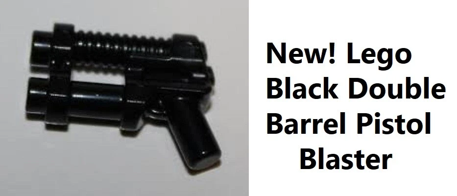 LEGOMinifigura Pistola Doble Cañón Negra Blaster Policía Espacial Pistola Herramienta Arma Foto 1 de 1