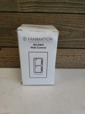 Fanimation WC2WH 3 Speed Fan and Light Wall Control - White - Image 1 of 3