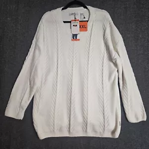 Neu mit Etikett Orvis Pullover 2XL XXL Damen cremefarben Strick Chenille Rundhalsausschnitt 3/4-Arm - Bild 1 von 11