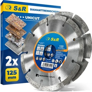 S&R Diamanttrennscheibe Segment 125x10x22,2 mm Standard, 2-tlg Set - Bild 1 von 7