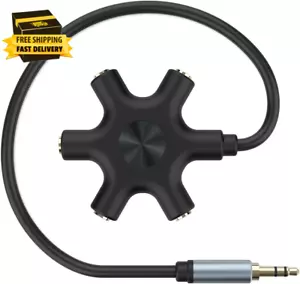 Multi Headphone Audio Splitter, 5-Way Jack 3.5Mm Audio Stereo Headset Splitt - Picture 1 of 12
