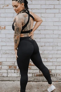 Celestial Bodiez High Rise Booty Scrunch Leggings in klassischem Schwarz Größe Small - Bild 1 von 8