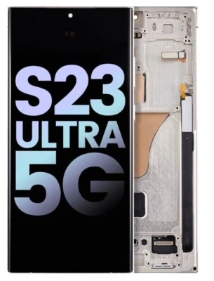 OEM Original Samsung Galaxy S23 Ultra 5G Pantalla OLED Marco Crema (Paquete de Servicio) Foto 1 de 4