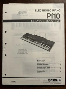 Manual de servicio de piano electrónico Yamaha Pf10 original original original original fabricante de equipos originales vintage - Imagen 1 de 4