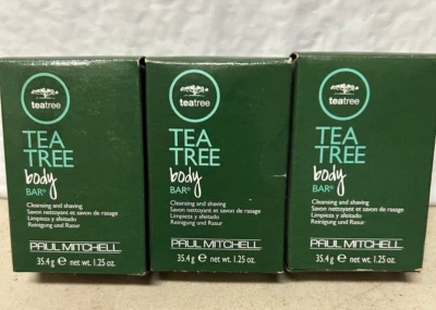 Paul Mitchell Tea Tree Bar Soap for Cleansing and Shaving 3 pieces 1.25 oz each - Image 1 of 2