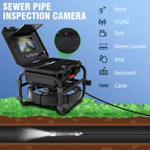 512HZ Localizador 9" Monitor Inspección de Tubería Alcantarillado Cámara DVR 16GB Medidor Contador - Imagen 1 de 18