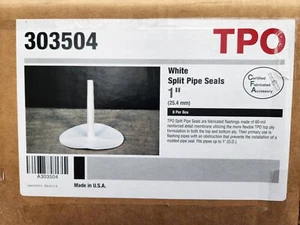 1" White TPO Split Pipe Seals (8-Pack) #303504 - Picture 1 of 2