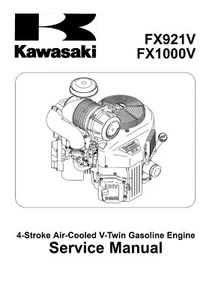 Kawasaki FX921V FX1000V 4-Takt luftgekühlter V-Twin Motor Scheckheft - Bild 1 von 2