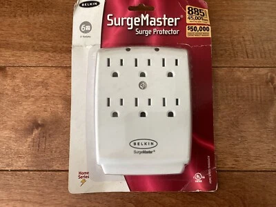 Protector contra sobretensiones de montaje en pared Belkin 6 salidas 2003 nuevo en paquete Foto 1 de 4