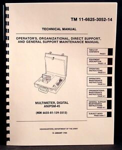 Army Manual Simpson 467 AN/PSM-45 Digital Multimeter