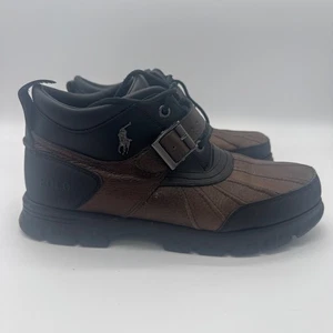 Men's POLO RALPH LAUREN Dover III Boots 12 Brown Black - Picture 1 of 9