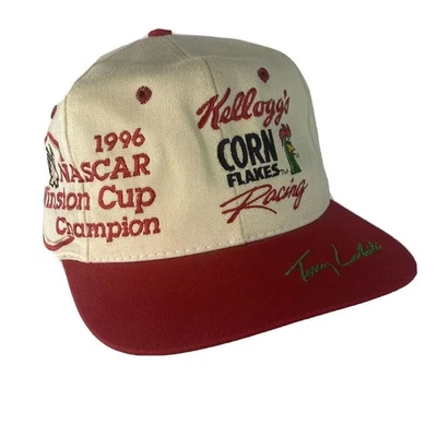 Vtg Snapback Hat w Pins 1996 Nascar Winston Cup Terry LaBonte Chase Kelloggs  - Image 1 of 4