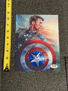 CHRIS EVANS Signed 8.5x6.5 PHOTO CAPTAIN AMERICA AVENGERS PSA JSA BAS ACOA - Picture 1 of 4