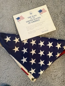 Amerikanische Flagge wehte 1980 über die Hauptstadt mit Echtheitszertifikat - Bild 1 von 3
