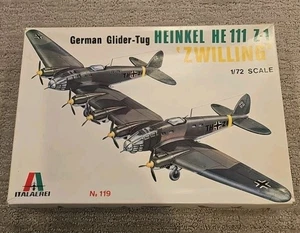 Italaerei 1/72 Heinkel HE-111 Z-1 Zwilling Twin Fuselage Glider Tug Vtg MIB 119 - Picture 1 of 7