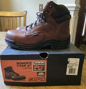 Women's Timberland Pro Titan 6" Safety Toe Waterproof Work Boot Size 8M PowerFit - Picture 1 of 21