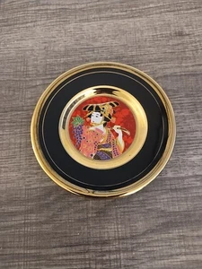 Authentic Collector Japanese The Art of Chokin 24k Gold Edged Decorative Plate. - Picture 1 of 3