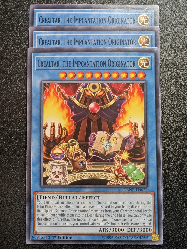 Crealtar, the Impcantation Originator DANE-EN029 1st Edition Playset 3x NM - Image 1 of 1