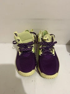 Adidas Dame 8 Basketball Shoes Unisex Yellow Purple GY0383 Men Size US9 - Imagen 1 de 5