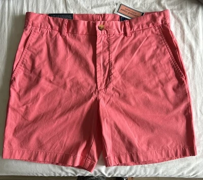 Vineyard Vines Mens 7" Breaker Shorts Size 34 Chino Preppy Casual Pink Sherbet - Image 1 of 4