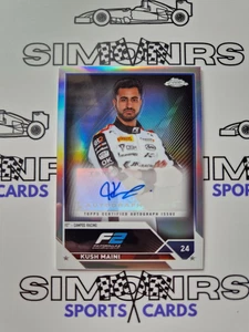 2023 Topps Chrome F1 Formula 1 Kush Maini Base Auto Refractor #CAC-KMI - Picture 1 of 2