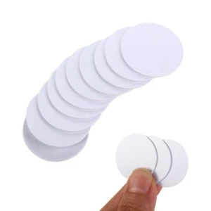 NFC Card Tags NFC215 Blank White PVC Coin Cards 25mm/1.02 Inch 20 Pack - Picture 1 of 6