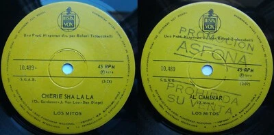 LOS MITOS ANARCHIC SYSTEM CHERIE SHA LA LA 1974 PROMO SPANISH-SUNG CHILEAN PRESS - Image 1 of 4