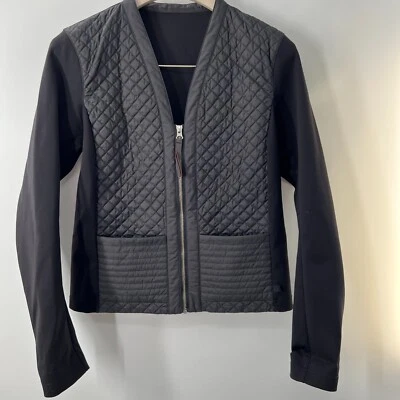 Chaqueta acolchada Lululemon y otra vez con cremallera negra para mujer talla 8 Foto 1 de 4