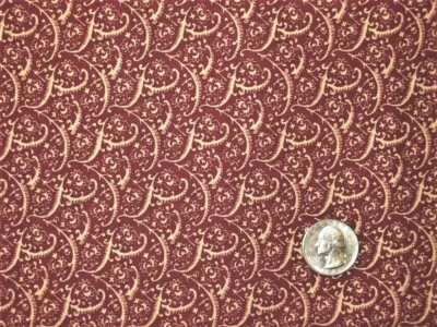 1/2 YD VINTAGE COLONIAL FLORAL ANTIQUE QUILT DOLL # 7782 Made in USA - Image 1 of 2