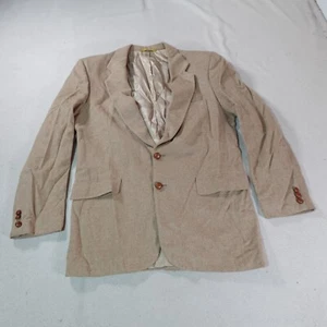 Vintage Camel Hair Blazer Mens 42 Tan Jacket Business Kuppenheimer Craft Art - Picture 1 of 22