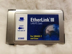 Adaptador 3Com EtherLink III Parallel Tasking PCMCIA para 10BASE-T y Coaxial 3C589D - Imagen 1 de 6