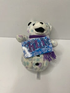 Grateful Dead Bean Bear Chillin 7” Plush Snowman Liquid Blue Silver Stadium - Picture 1 of 5