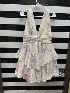 Women NWT "Gianni Bini" pastel colors, sleeveless eyelet, layered dress.Size 6. - Picture 1 of 2