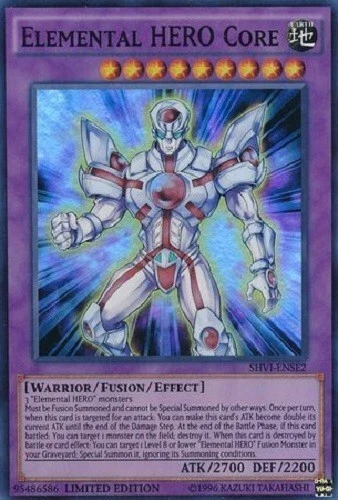 Yugioh - Elemental HERO Core - Limited Edition Super Rare NM - Free Holo Card - Image 1 of 1