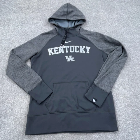 Kentucky Wildcats Hoodie Women Large Gray Silver Sweatshirt Sweater Nike Therma Cover