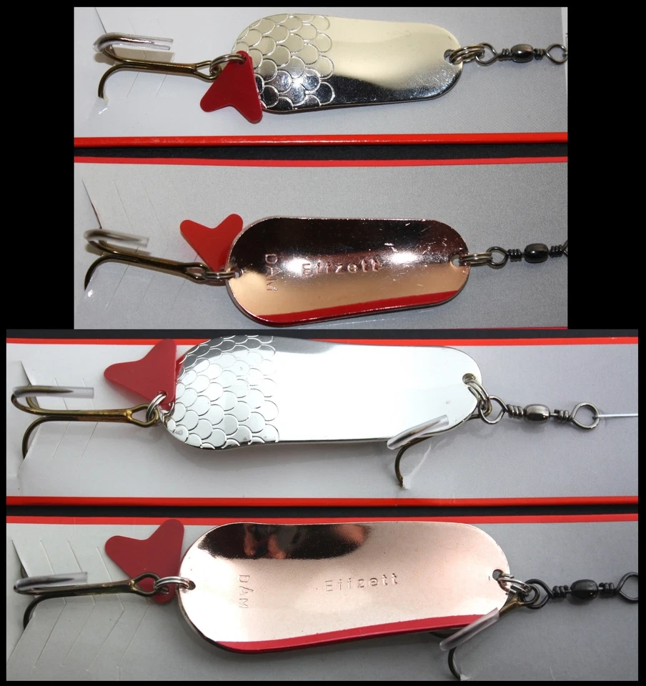 DAM Effzett Blinker Silber Kupfer 6g 16g 22g 30g 45g 60g FZ 32-80mm Spoon NEW - Bild 1 von 1