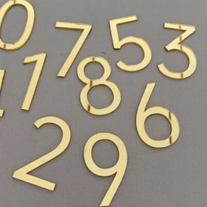 House Door Numbers Plaques Stick-On Self Adhesive Signs Hotel Office Number Acc - Picture 1 of 28