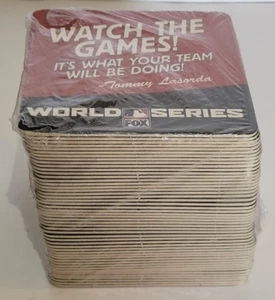 Tommy Lasorda Coasters Fox World Series Cardboard 50 NEW Baseball MLB Tommy Says - Picture 1 of 13