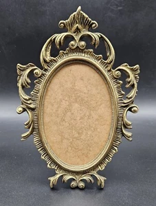 Antique Victorian Cast Bronze Single Photo Frame with Tripod England circa 1900 - Picture 1 of 8