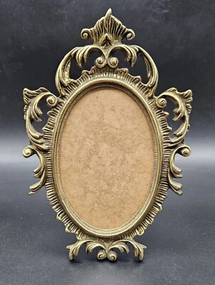 Antiguo marco de fotos victoriano de bronce fundido único con trípode Inglaterra alrededor de 1900 Foto 1 de 4