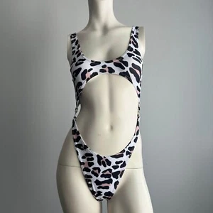 Costume da bagno donna multicolore pezzo unico stampa leopardata bikini costume da bagno taglia S - Foto 1 di 4