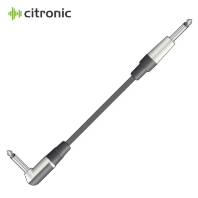 Citronic 6.35mm Mono Jack to Right Angle Mono Jack Guitar Audio Cable/3m/6m - Image 1 of 2