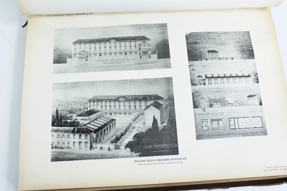 Prints from Les Concours Publics D'Architecture Large Bound Book 100s of Prints - Image 1 of 4