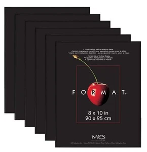 MCS Format Frame 8x10 Black Value Pack of 6 (Same Shipping Any Qty) - Picture 1 of 2