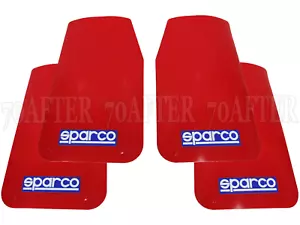 4 Sparco Car Mudflaps - RED - Wide Rally Sportsflaps - Full set of 4 - Picture 1 of 1