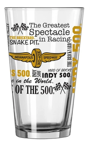 Indianapolis Motor Speedway Collector Spirit Pint Ale Glass Indy 500 Brickyard Cover
