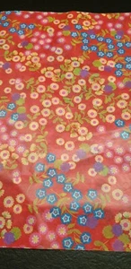 Decopatch-Papier Bogen 40x30cm rot Blumen bunte Blumenwiese - Bild 1 von 1